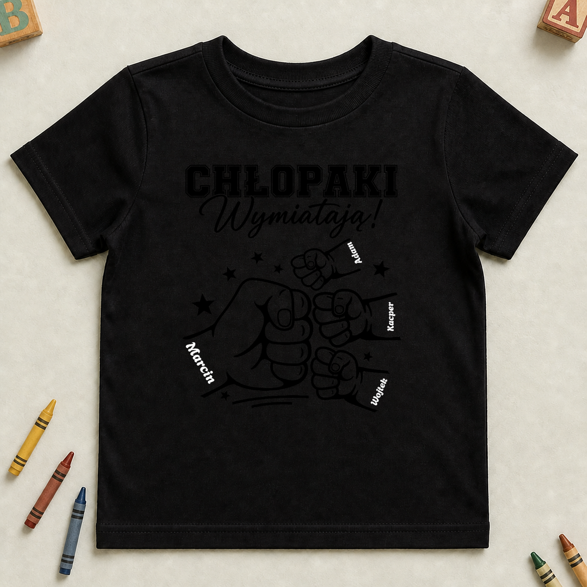 Koszulka na dzień chłopaka - "chłopaki wymiatają" - Personalizowana #92214 — mockup cmtgutixqcahdqf33rdbd3qpi