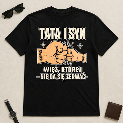 Koszulka na dzień chłopaka - "Tata i Syn/Córka" - Personalizowana #79221 — mockup cmtgvrenkcd5nqf33bk280k19