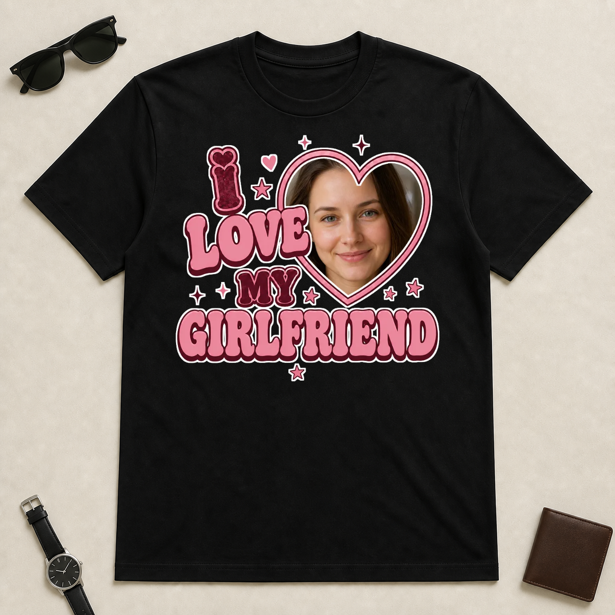 Koszulka I Love My Girlfriend/Wife ze zdjęciem #84211 — mockup cmtgvz54ucdu0qf33ze0o22gm