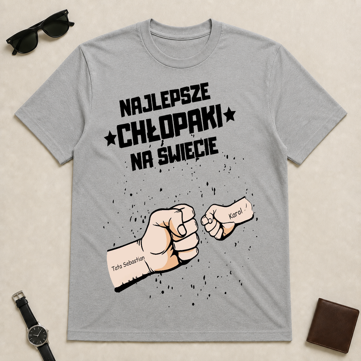 Koszulka personalizowana dla chłopaków NAJLEPSZE CHŁOPAKI | motyw z pięściami #14214 — mockup cmton67de2llrqy2jprcktzyt