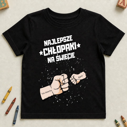 Koszulka personalizowana dla chłopaków NAJLEPSZE CHŁOPAKI | motyw z pięściami #14214 — mockup cmton67dh2llvqy2j8qwrxhvf