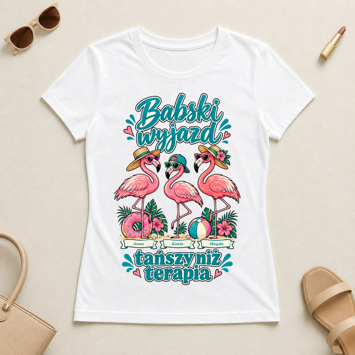 Koszulka wyjazdowa - babski wyjazd tańszy niż terapia #83992 — mockup cmu42zlmf0002ph750lpuxre5