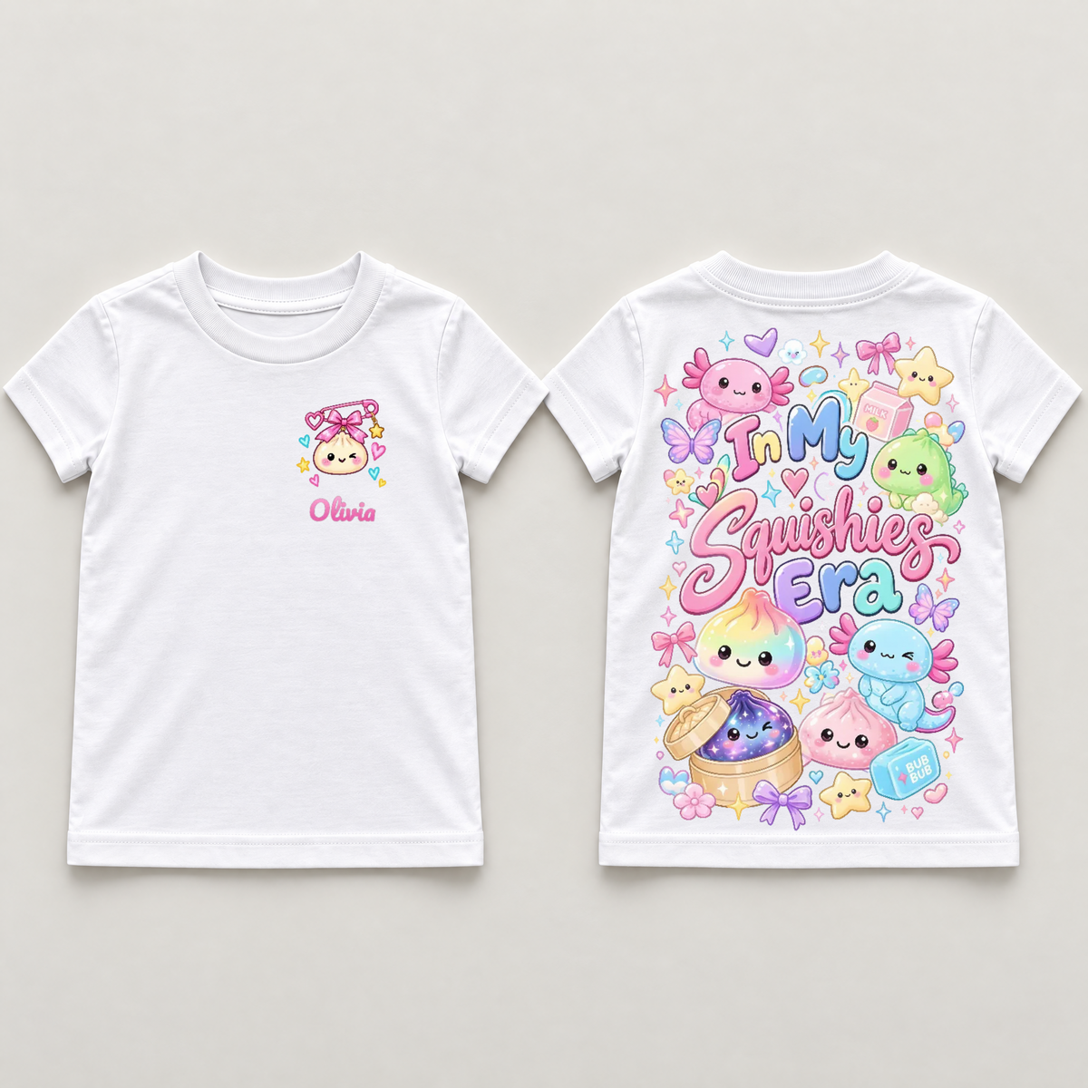 Koszulka dziecięca - In My Squishies Era z imieniem - z gniotkiem - Personalizowana #98212 [PC-MOCKUP:cmv10mwar0000p7mbzbj7qy7d:ac8338da217b5a95d4405d7d:ac8338da217b5a95d4405d7d156f6caccee626de3e6664434b2b53eb7ee3dcbb]