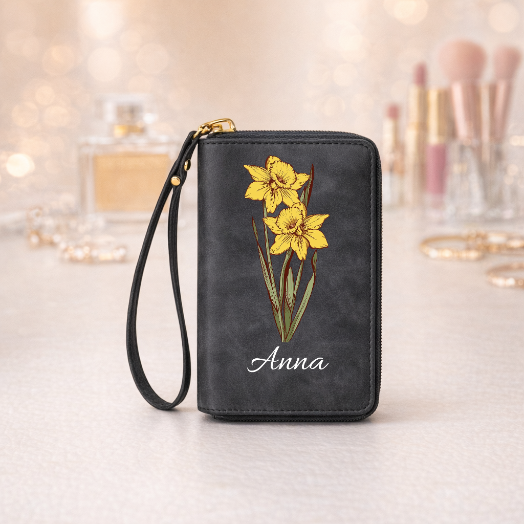 Personalizowany portfel z kwiatem urodzinowym i imieniem [PC-MOCKUP:cmv71sykd0000mribd2sjh5sm:30225d1fd19bfa3a584574a3:30225d1fd19bfa3a584574a349b7360faaf3ea1895977154640bf8385fe263d9]