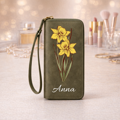 Personalizowany portfel z kwiatem urodzinowym i imieniem [PC-MOCKUP:cmv71sykd0000mribd2sjh5sm:fd652c9eb90a40b06e251062:fd652c9eb90a40b06e251062d8710bb36492933f0ee4c102bc6b6ebcd2fe99b4]