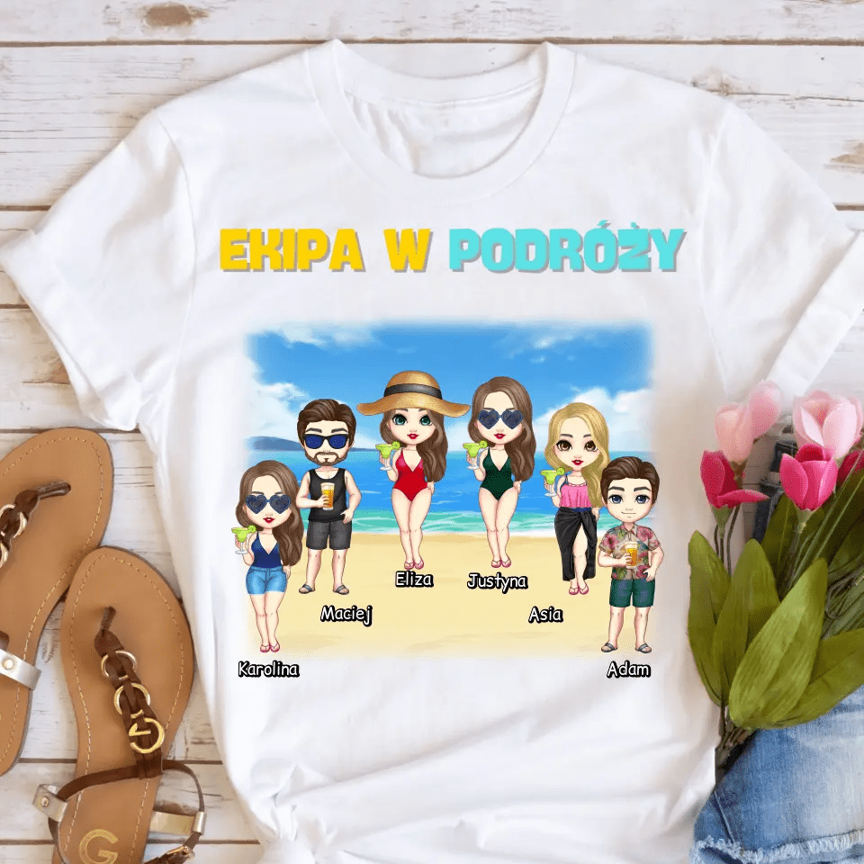 Koszulka dla przyjaciół max. 1 - 6 osób (kobieta/mężczyzna) - Personalizowana #P54 - Tortli