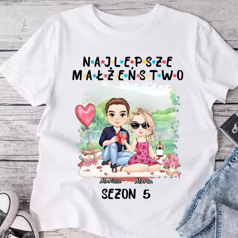 Koszulka ze wzorem dla par - najlepsze małżeństwo - Personalizowana #4499 - Tortli