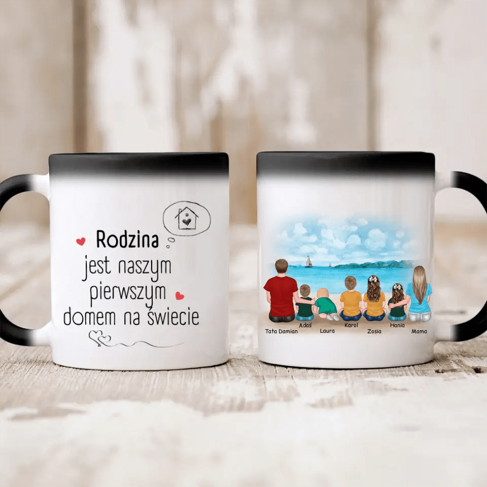 Kubek rodzinny mama + tata + 1 - 5 dzieci #1012 - Tortli